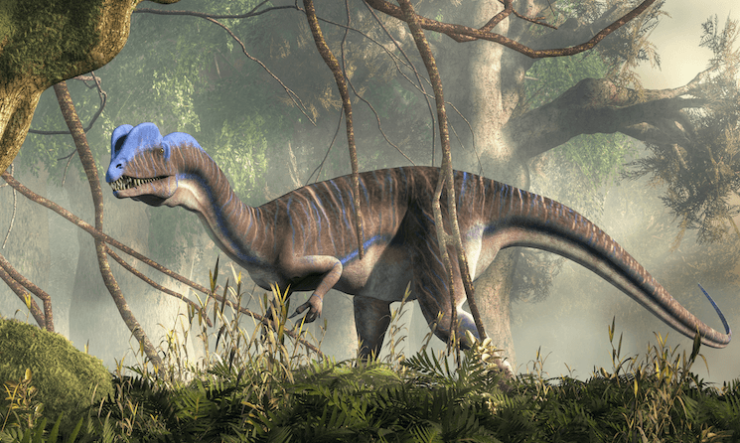 Dilophosaurus - Often recognized by its distinctive double crest.